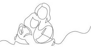 Mother and daughter hugging